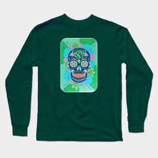 🌸💀Neon Flower Skull💀🌸 Long Sleeve T-Shirt